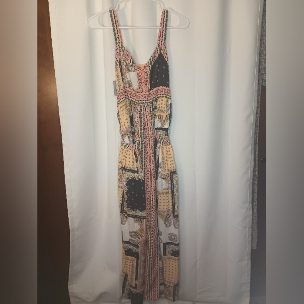 Matilda Jane Patchwork Maxi Apron Dress Small NWT Empire Waist Boho Cottagecore - Picture 2 of 15
